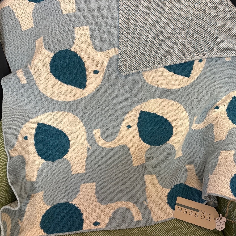 In2Green Baby Cotton Knit Blanket in Elephant